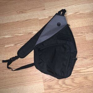 Like New Black and Grey Sling Backpack Bag Knapsack Back Pack Carry On